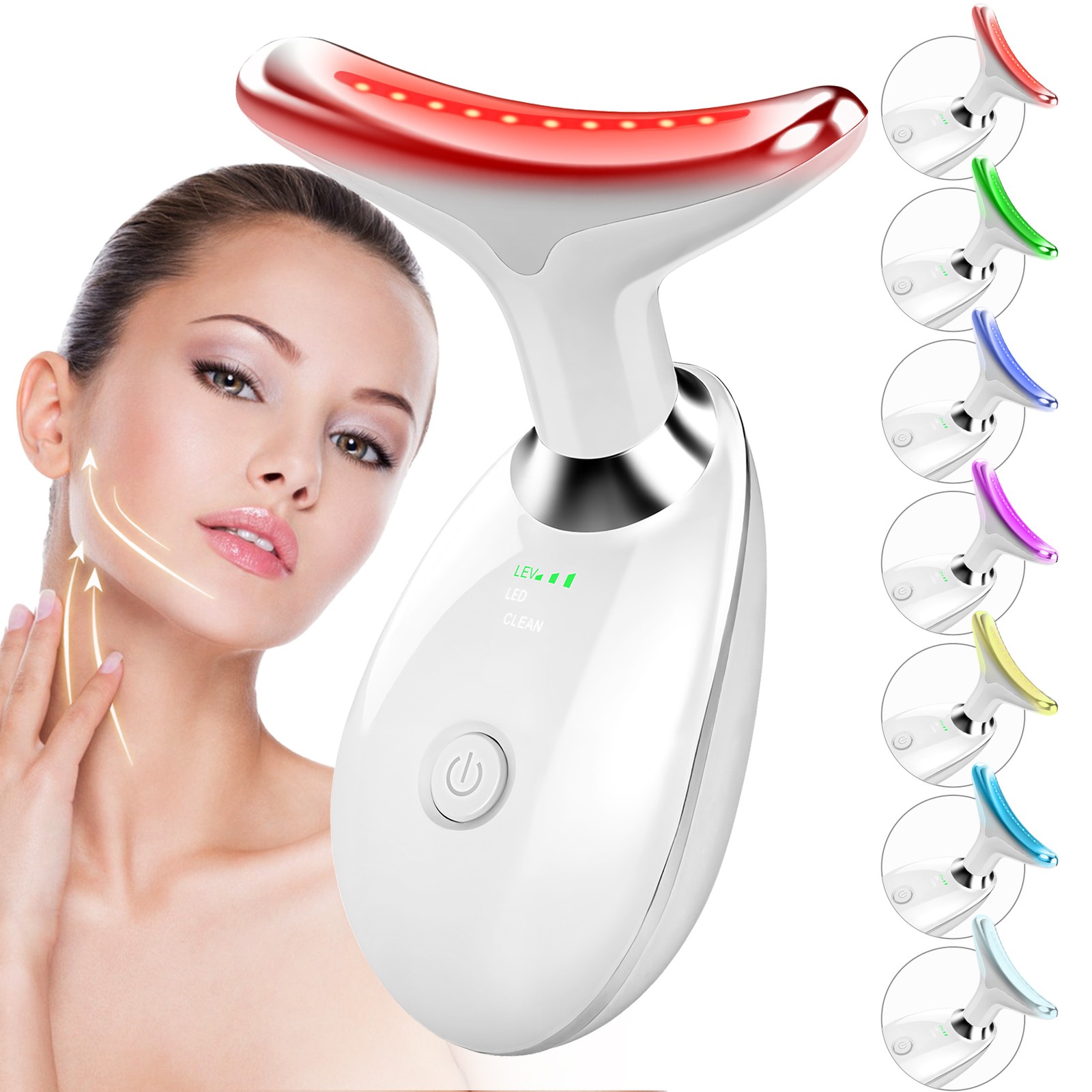 Red Light Therapy Massager: Facial & Neck Lift for Anti-Aging Beauty