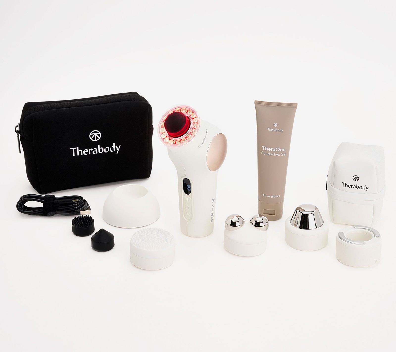 Theraface PRO All-In-One Facial Device w/ Attachments in White OPEN BOX