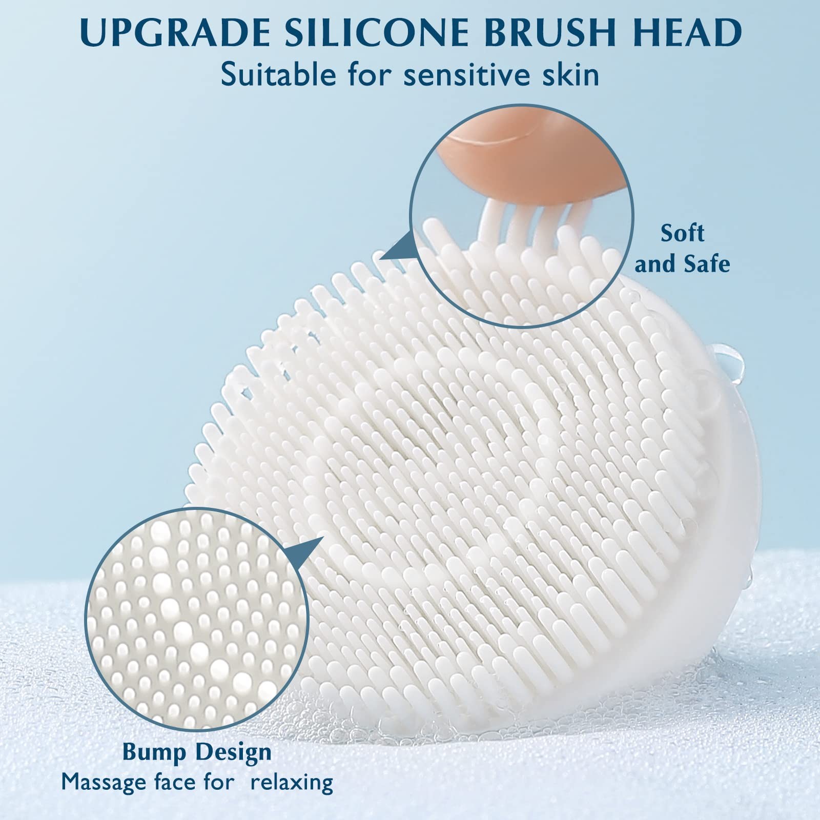 Facial Cleansing Brush Silicone Face Scrubber: 2 in1 FBS-D Electric Exfoliati…
