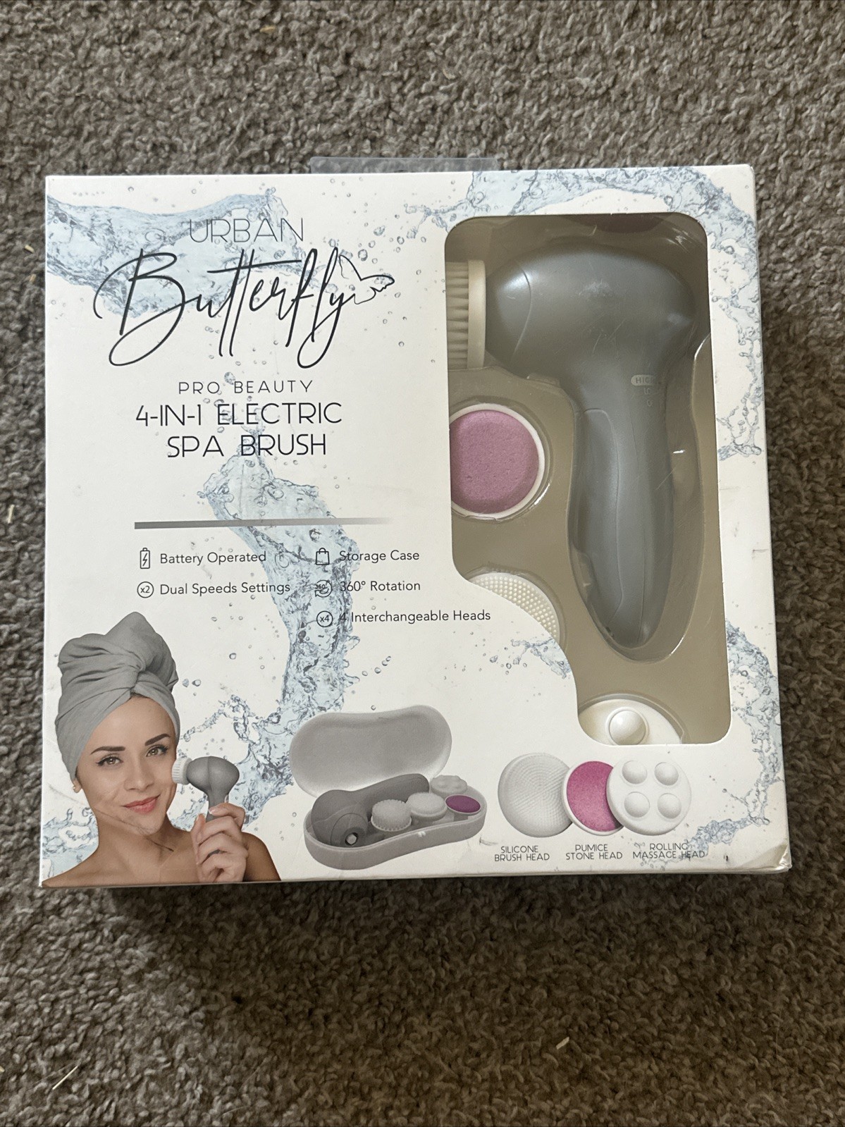 New 4 In 1 Electric Spa Brush