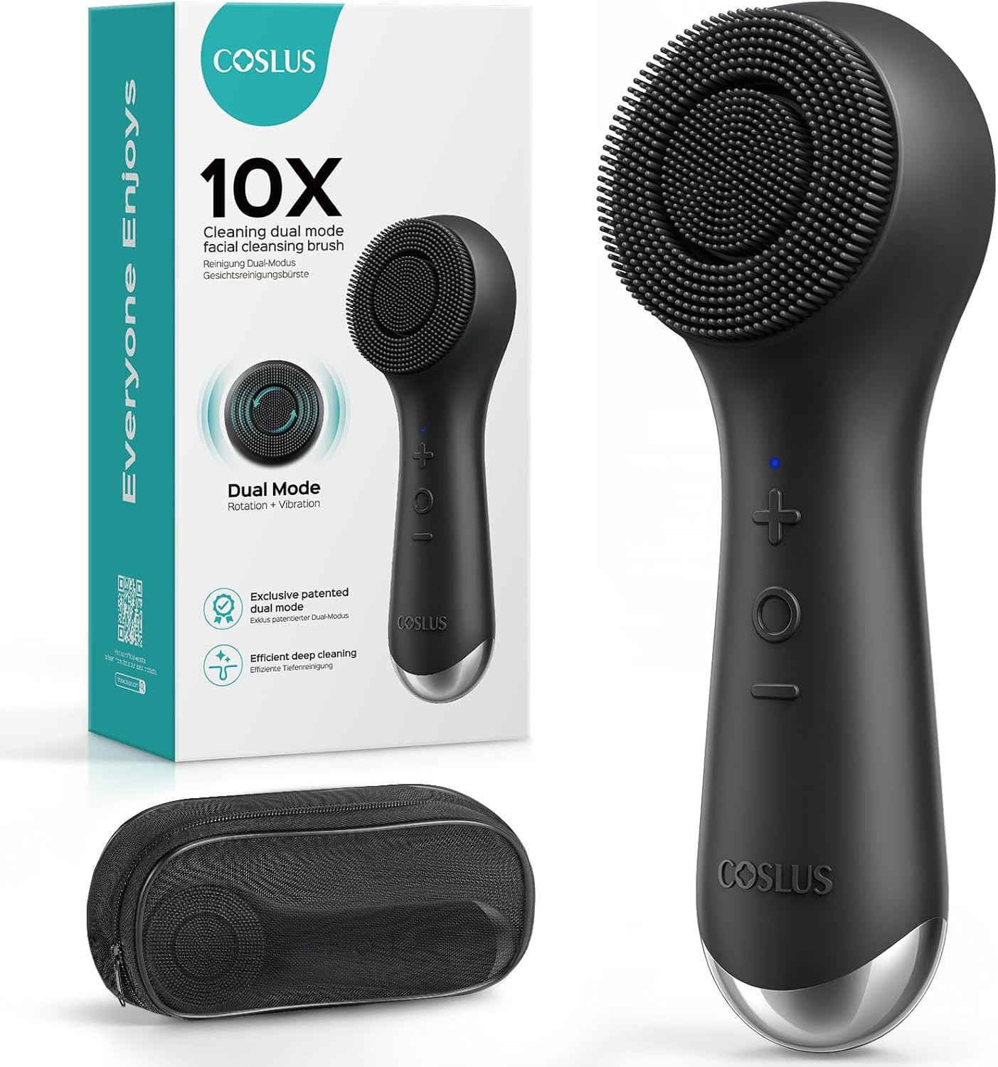 FBS03 Face Scrubber Facial Cleansing Brush: 2 in 1 Spin and Vibration Patented,