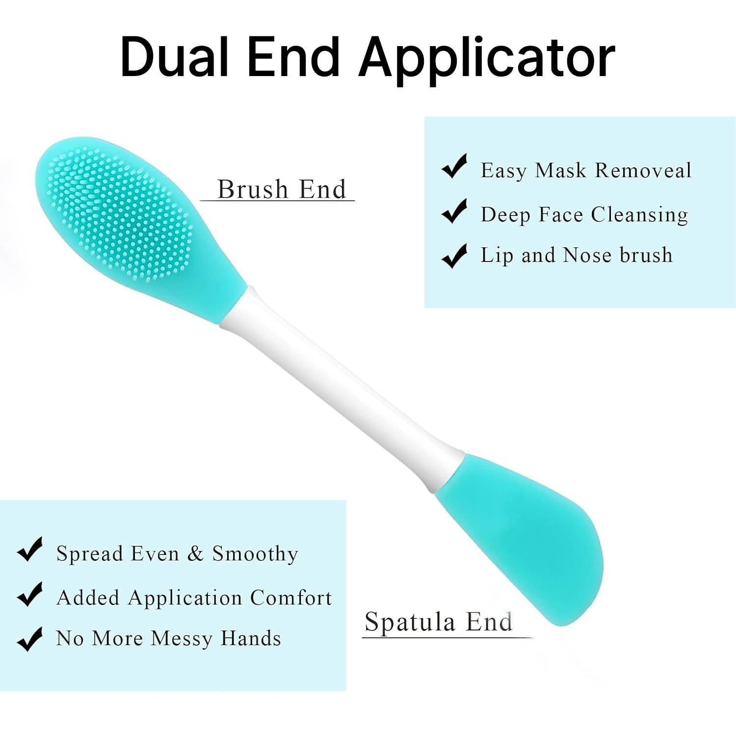 Facial Cleansing Brush,2 in 1 Silicone Face Scrubber for Oen Size, Colorful
