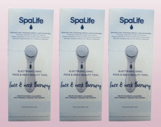SPALIFE FACE & NECK THERAPY ELECTRONIC IONIC FACE & NECK BEAUTY TOOL NWB 3 LOTS