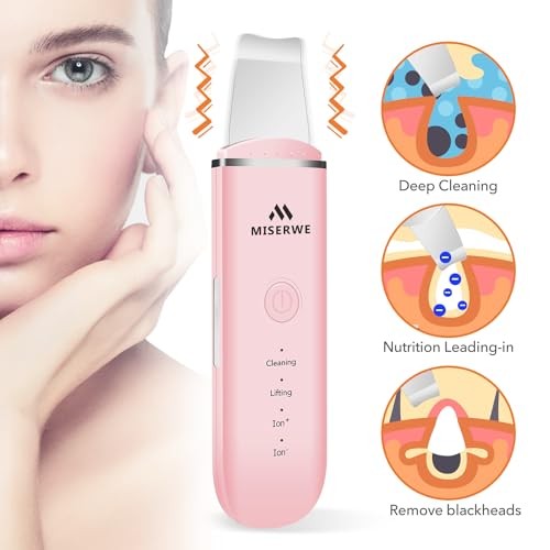 Skin Scrubber Face Skin Spatula Facial Scrubber Spatula Pore Cleaner with Pink