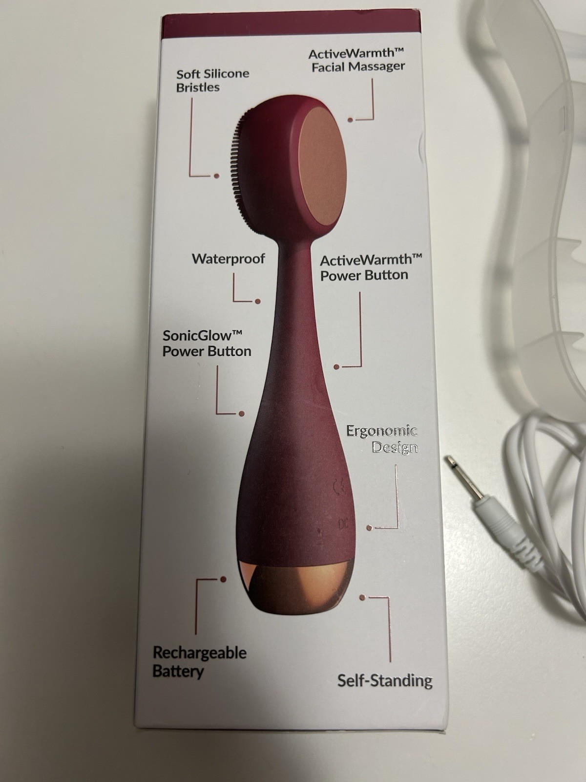 PMD Pro Clean Facial Cleansing Device with ActiveWarmth Berry New in box