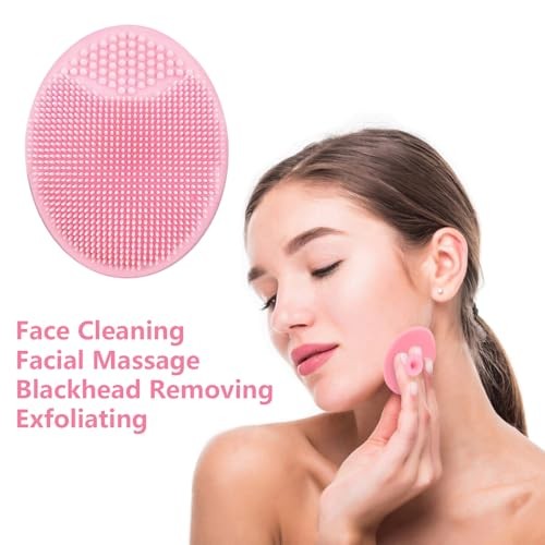 20PCS Face Scrubber,Silicone Facial Cleansing Brush Face Exfoliator Pads Face