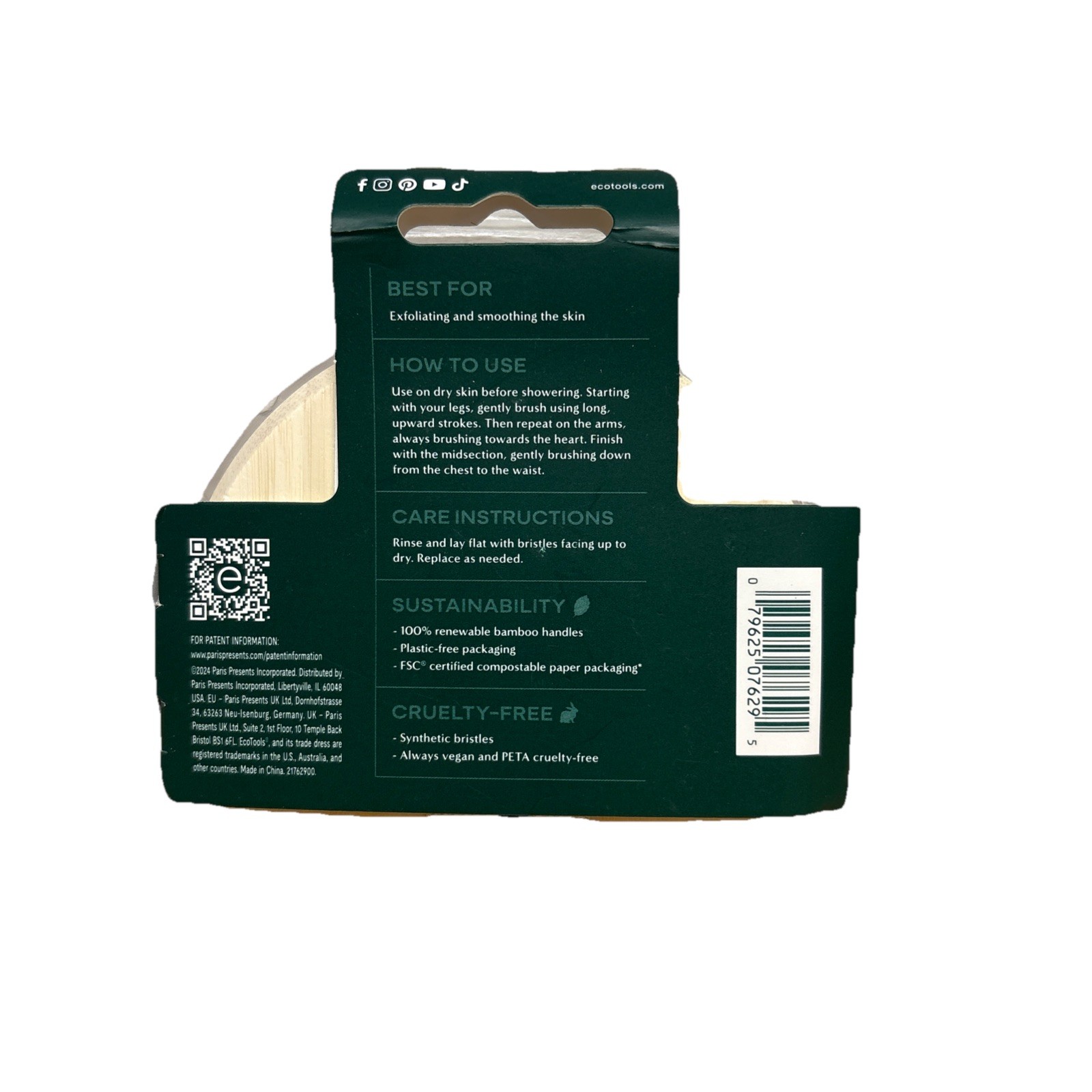 Eco Tools Dry Body Brush Cruelty Free Bristles – Brand New