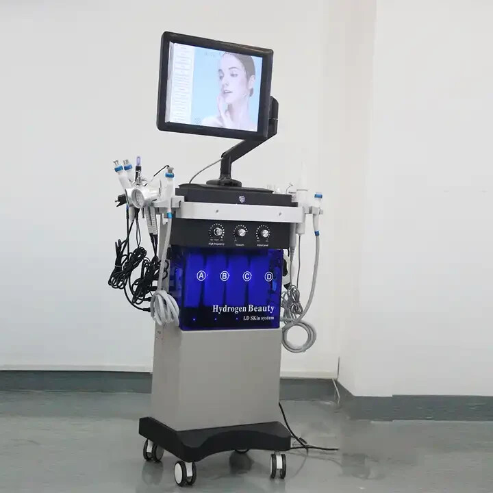14 In 1 360 Rotatable Screen Crystal Microdermabrasion Hydro Oxigen Facial