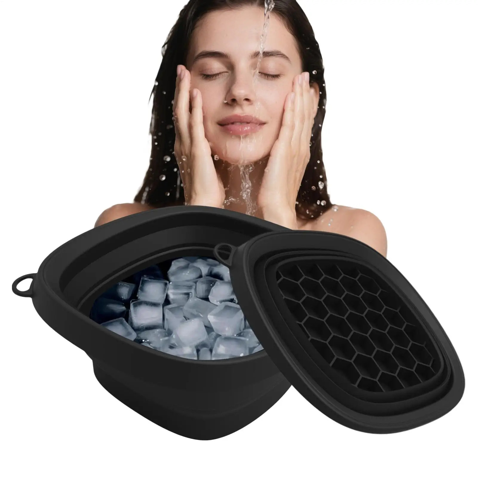 Foldable Silicone Ice Face Bowl for Pore Shrinking and Skin Calming