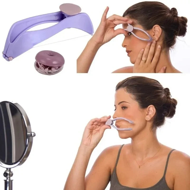 Women Mini Facial Hair Remover Spring Threading Epilator Face Defeatherer