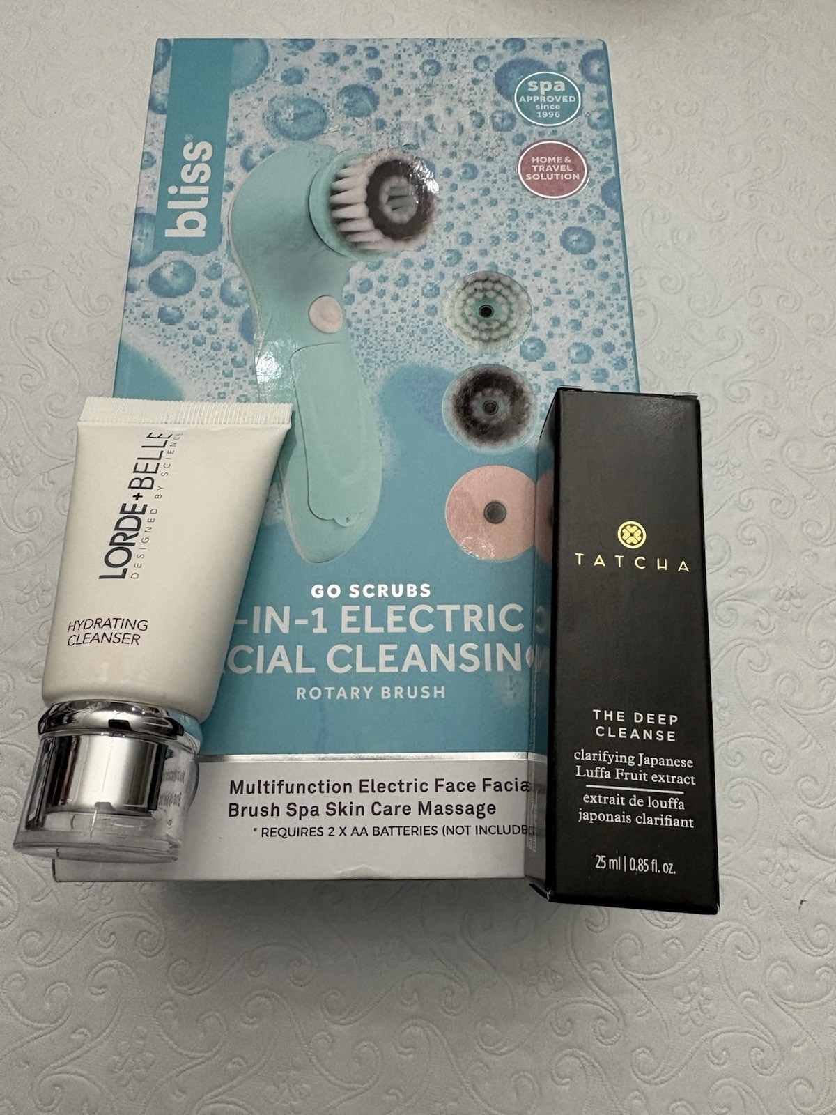 Bliss 3 in 1 Facial Brush Bundle with Cleansers