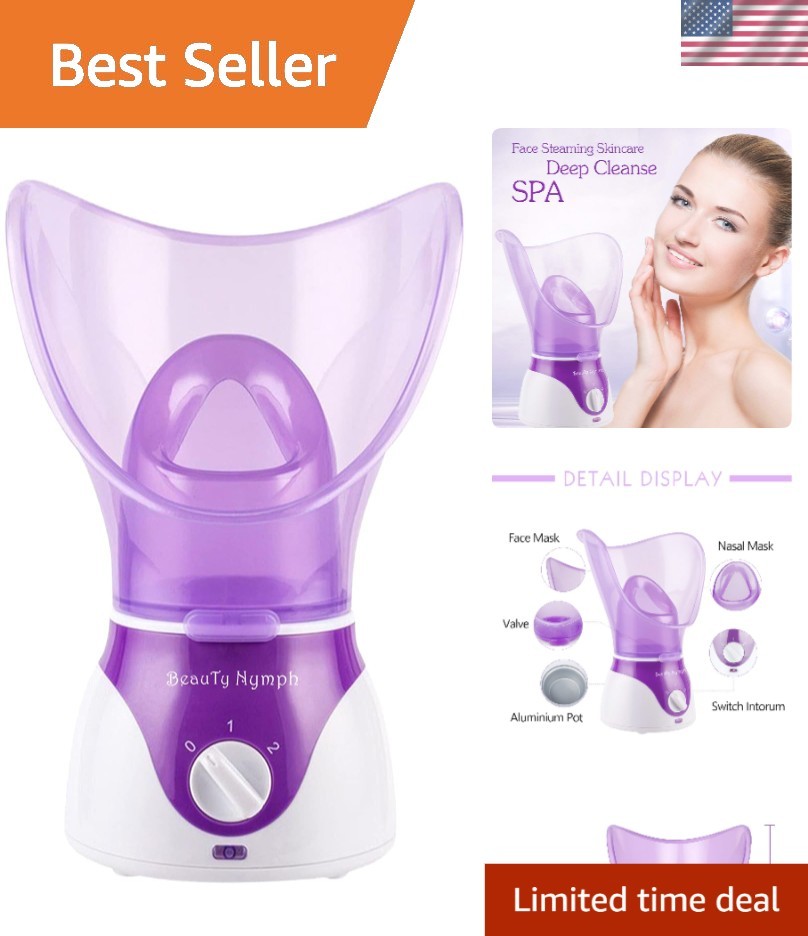 Compact Spa Quality Face Steamer – Overheat Protection & All Skin Types Friendly