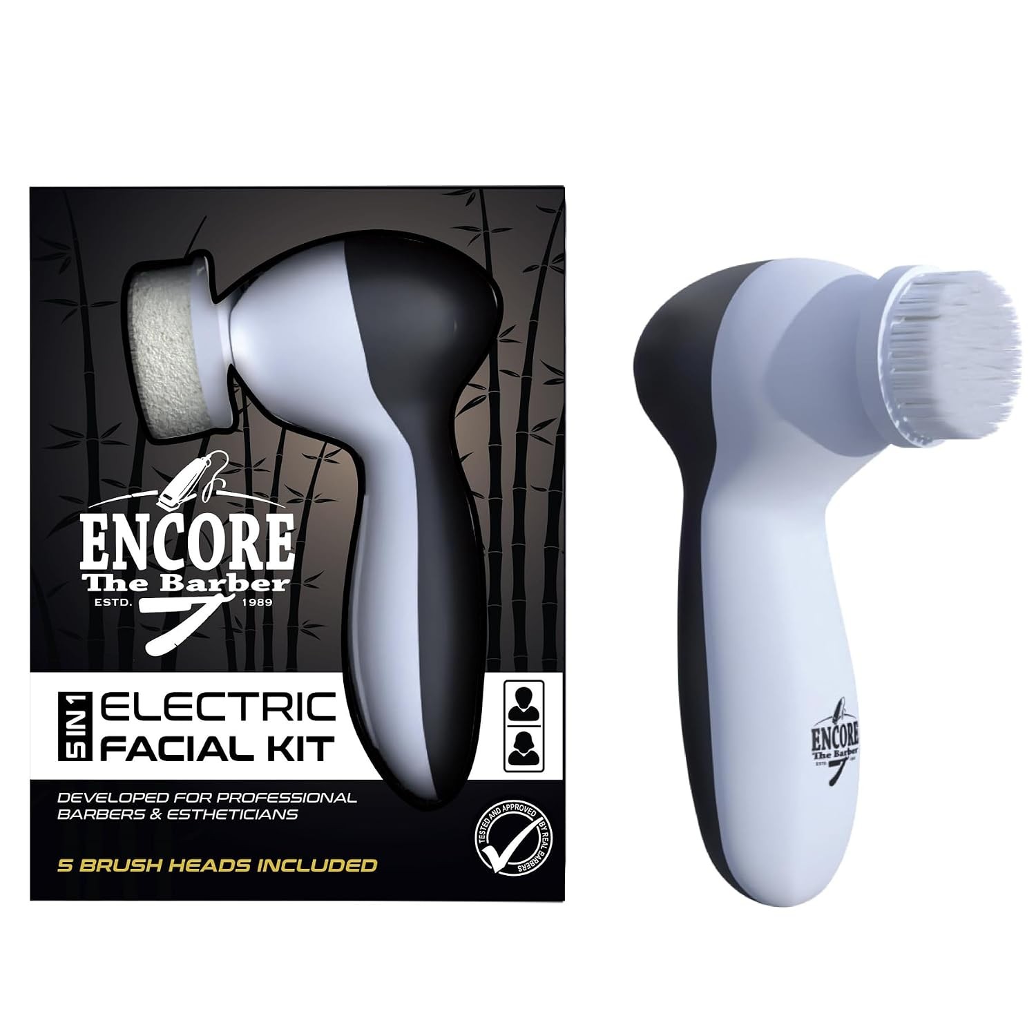 Waterproof Electric Facial Kit Cleansing Spin Brush Set with Exfoliating Brushes