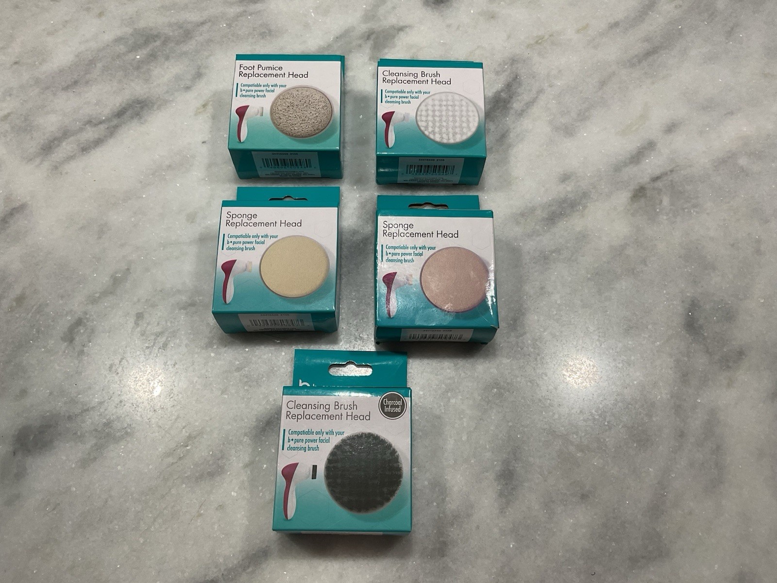 B Pure Replacement Heads Brush, Pads, Stone