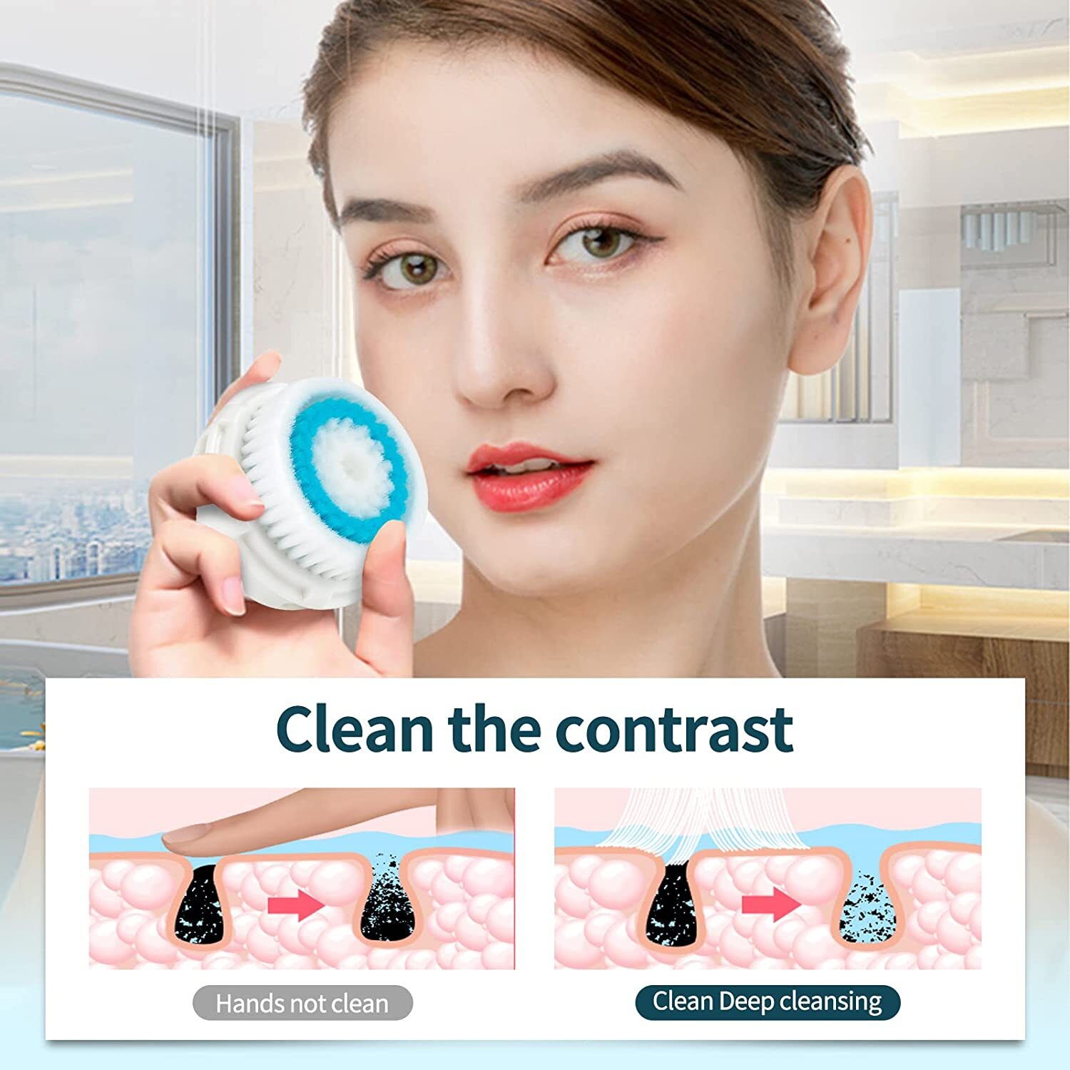 12 Pack Deep Pore Replacement Brush Head Fit Clarisonic Mia 1 2 3 ！