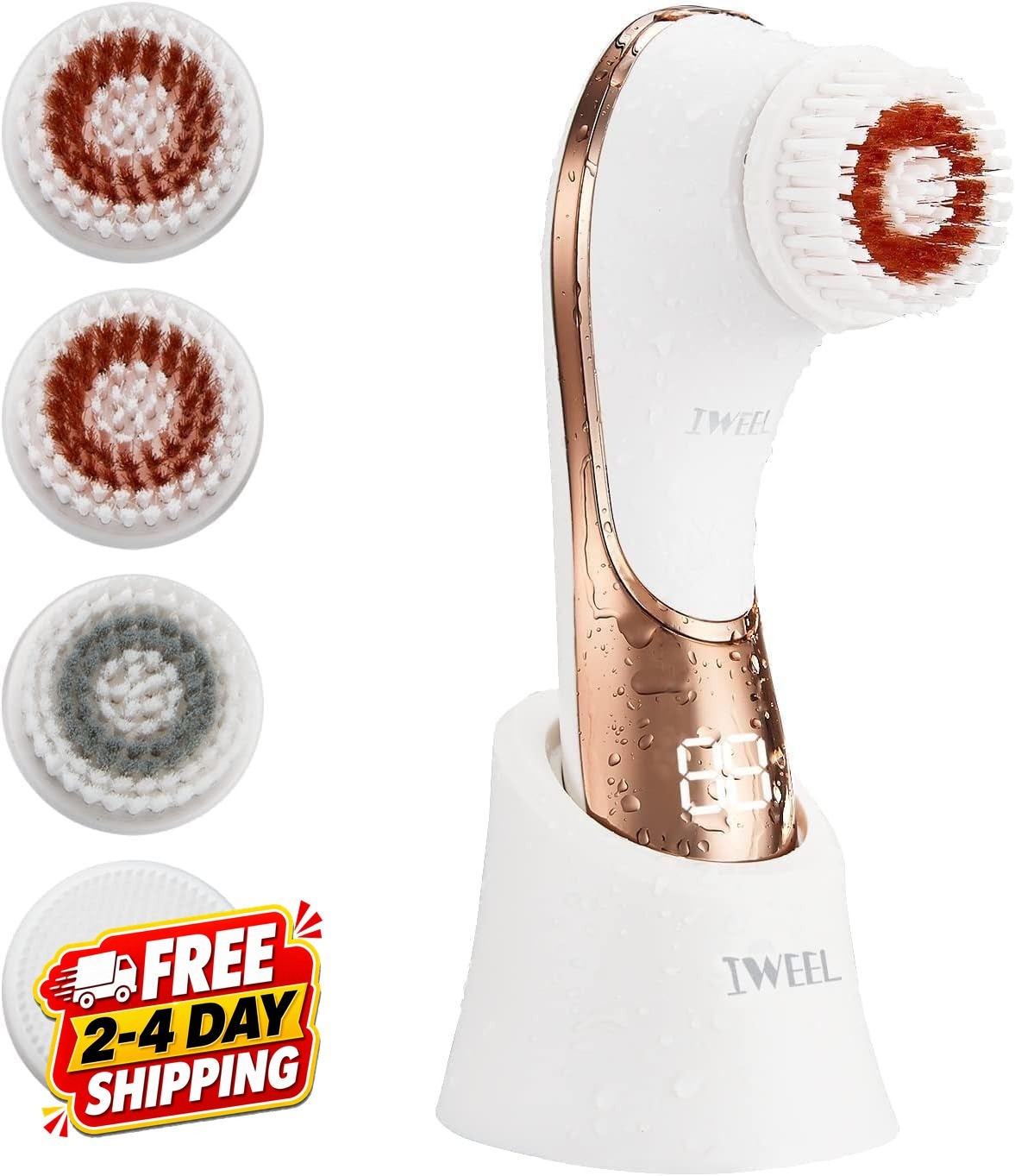 Electric Face Brush Rechargeable Facial Cleanser Spin Exfoliator