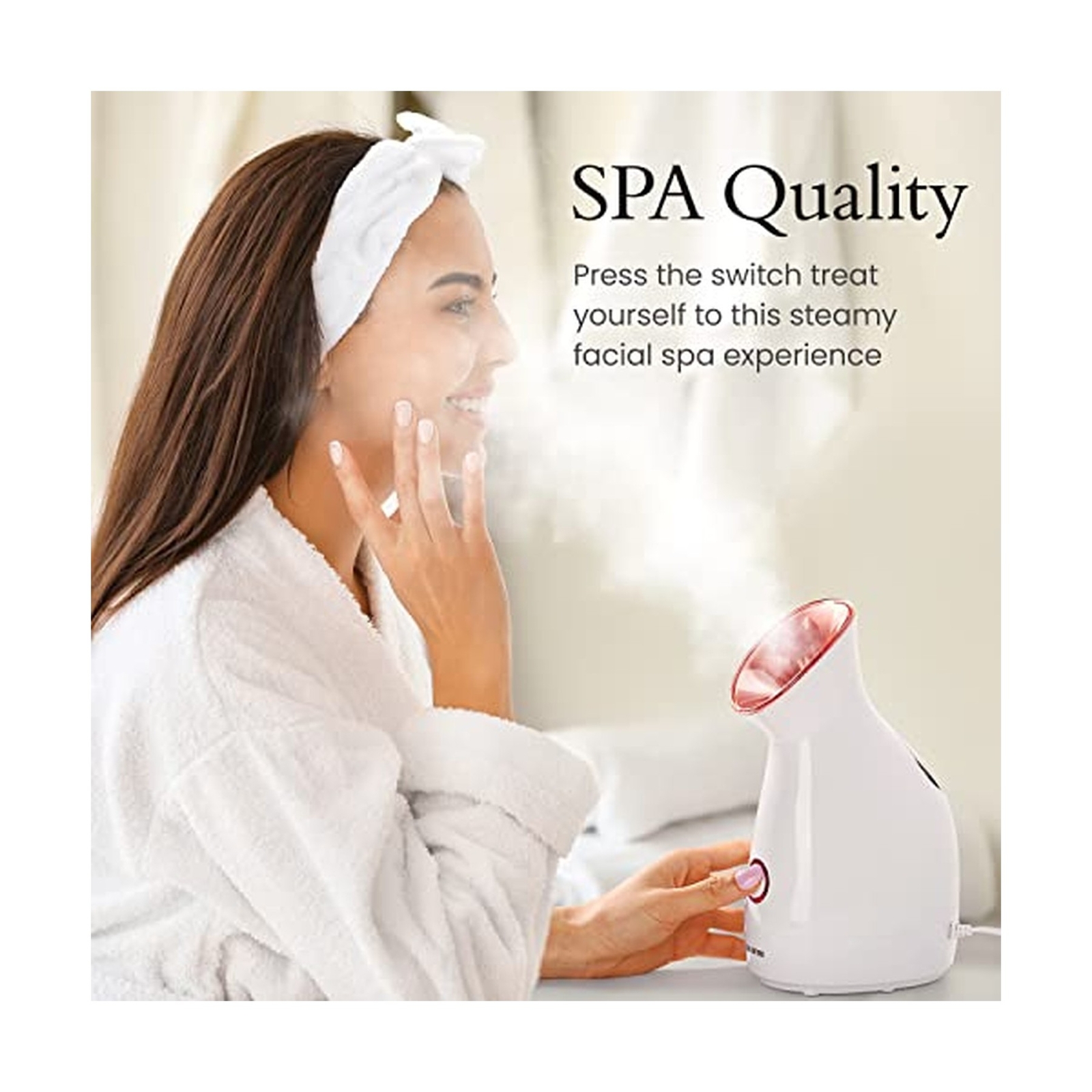 Facial Steamer Nano Ionic Hot Mist Face Steamer Home Sauna SPA Face Humidifie…