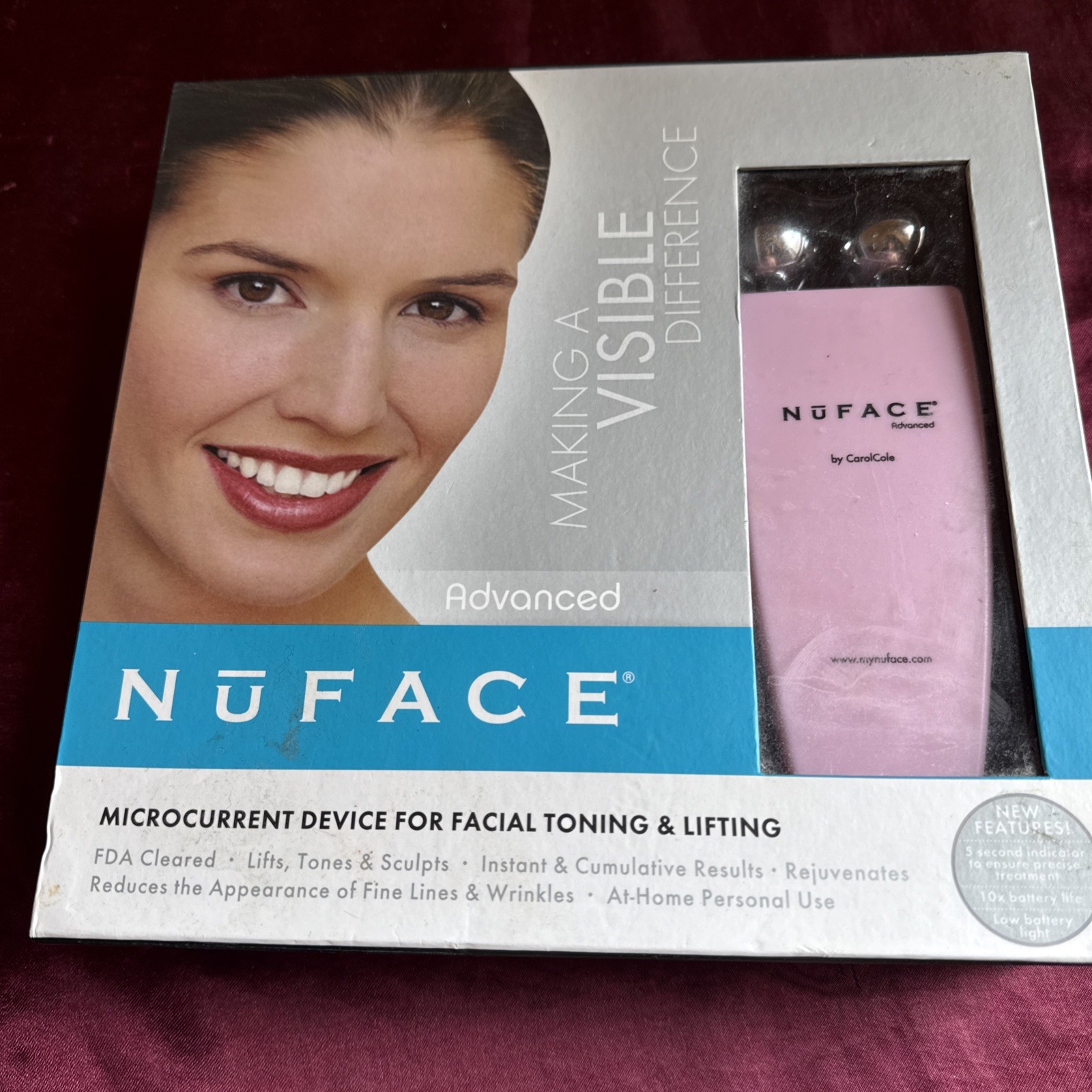 Nuface Trinity Facial Trainer Kit Pink USED GOOD CONDITION
