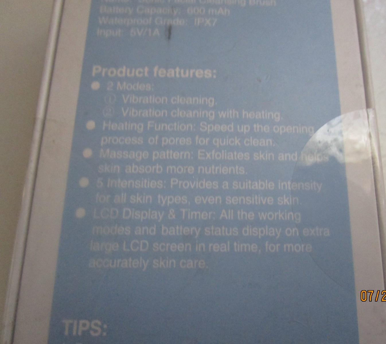 New Sonic Facial Cleansing Brush 2 Modes Massage Pattern Heating 5 Intensities