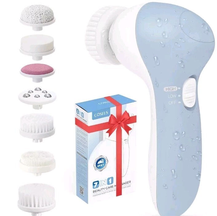 New COSLUS 7 IN 1 Electric Face Cleansing Brush