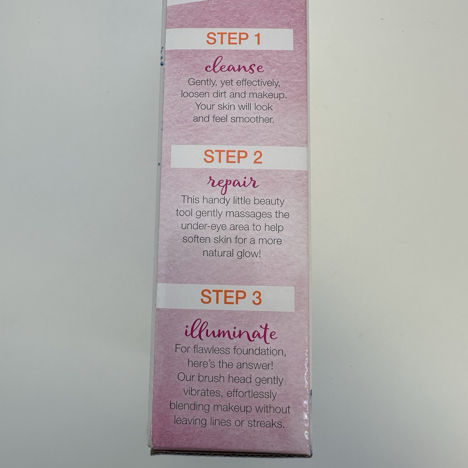 Conair True Glow Sonic Skincare Treatment 3 Step Facial Kit Brush Set New Sealed