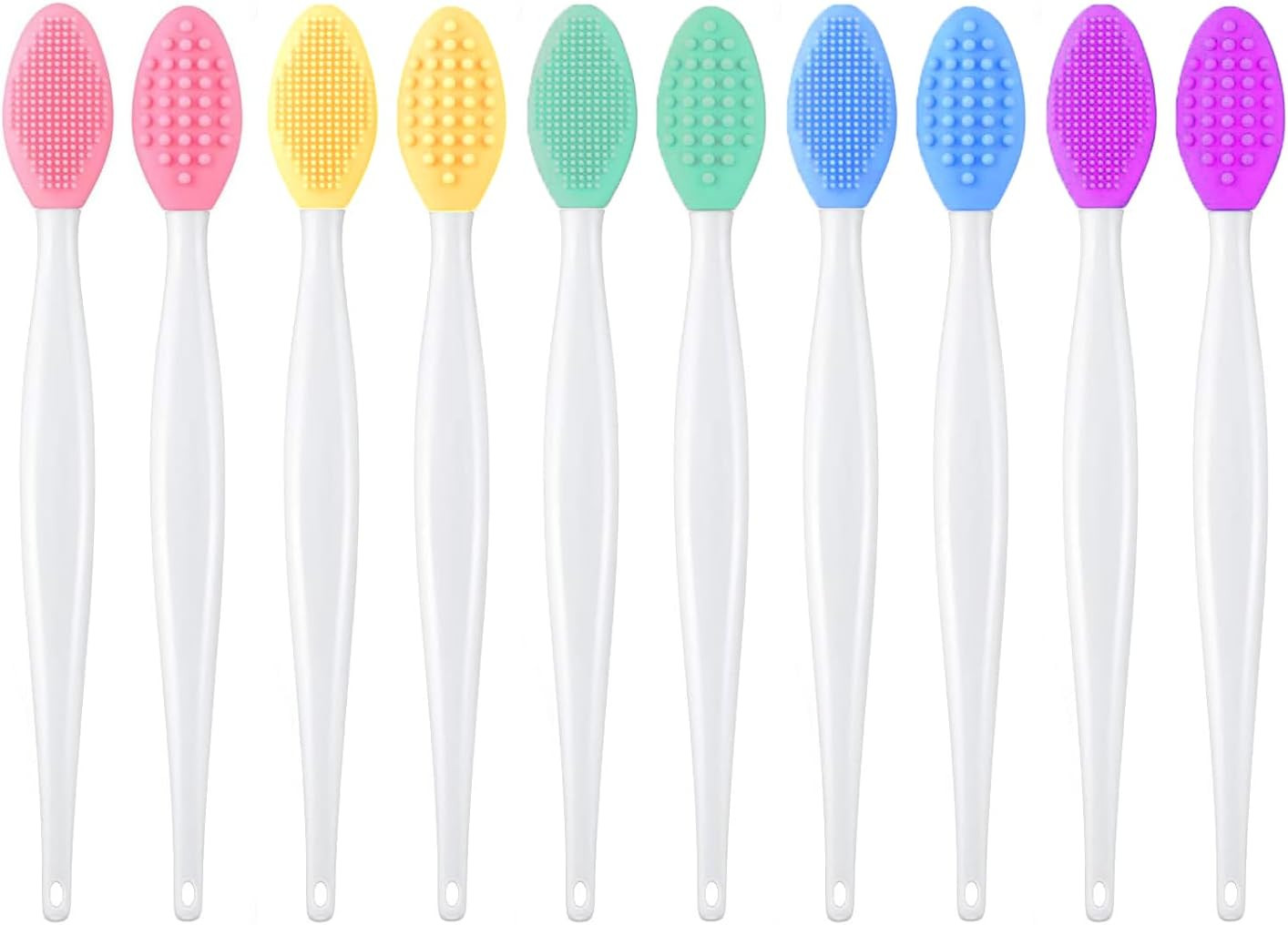 Pore Cleansing Facial Silicone Brush, Double-Sided Lip Brush, Gentle Exfoliation