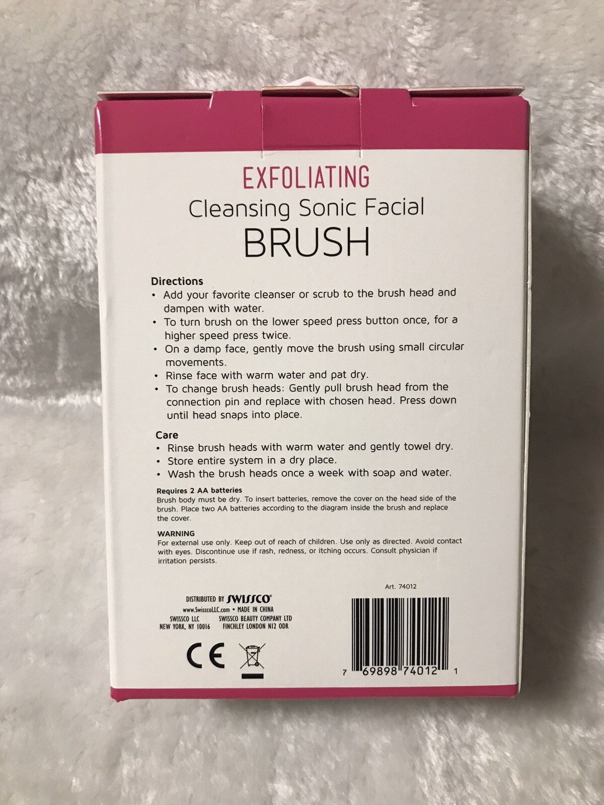 PRECISION BEAUTY EXFOLIATING CLEANSING SONIC FACIAL BRUSH BY SWISSCO.