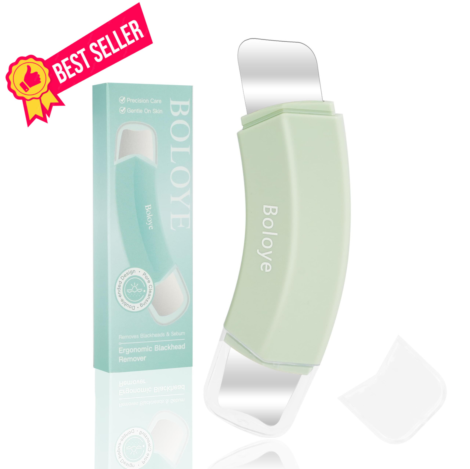 Boloye Blackhead Remover Tool – Dual-Head Face 1 Count (Pack of 1), Green