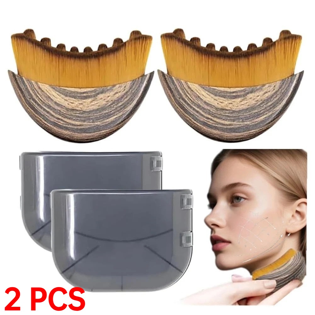 2Lymphatic Drainage Massage Face Lymphatic Contour Brush Dry Brushing Face Brush