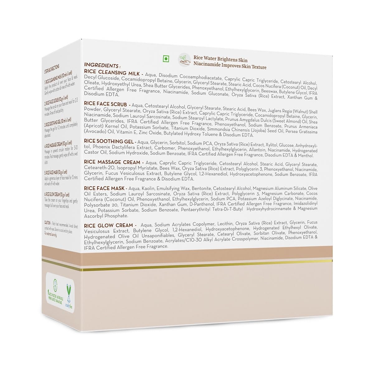 Mamaearth Rice Facial Kit With Rice Water & Niacinamide for Glass Skin – 60 g