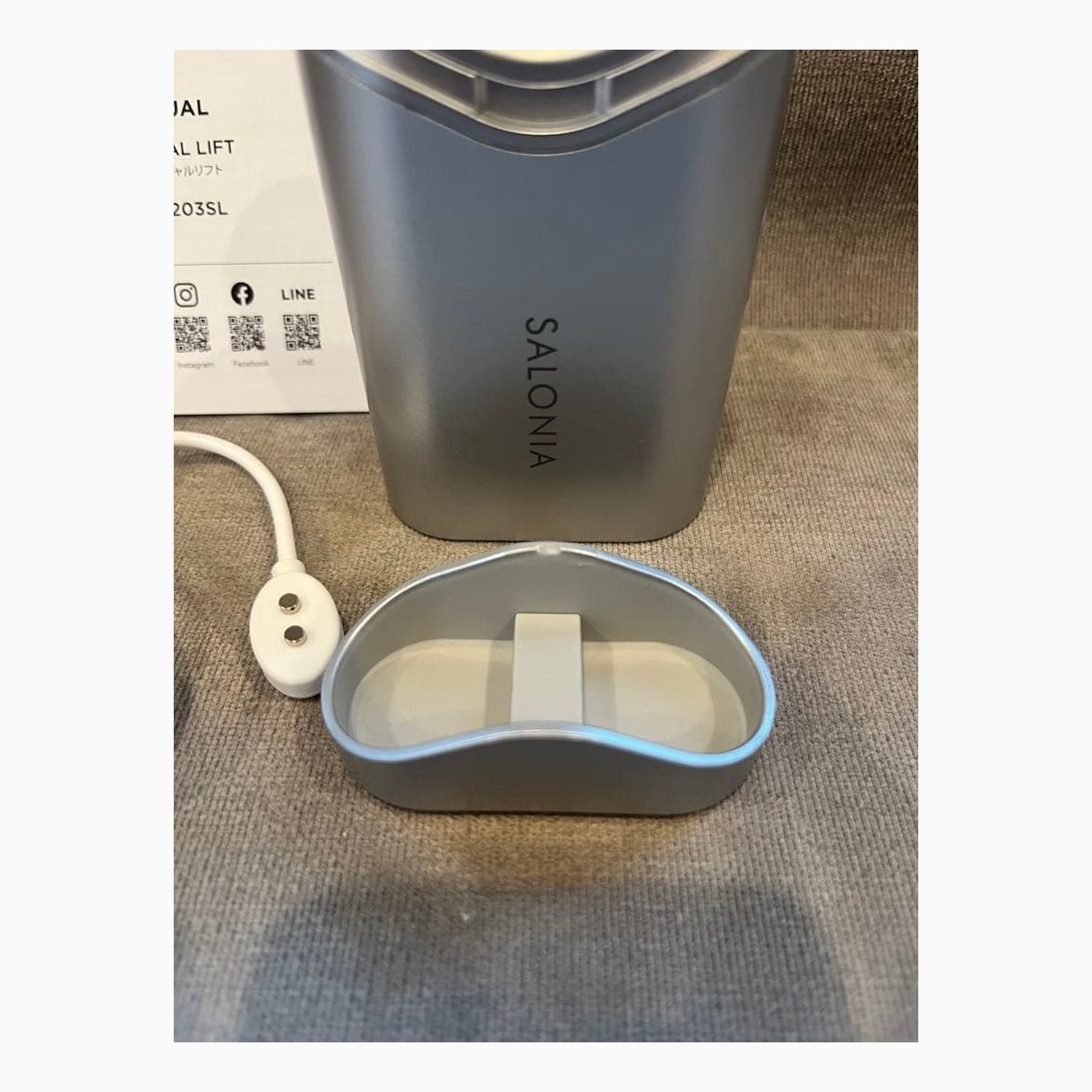 SAL21203SL SALONIA Facial Lift Silver Beauty Device RF Radio Frequency