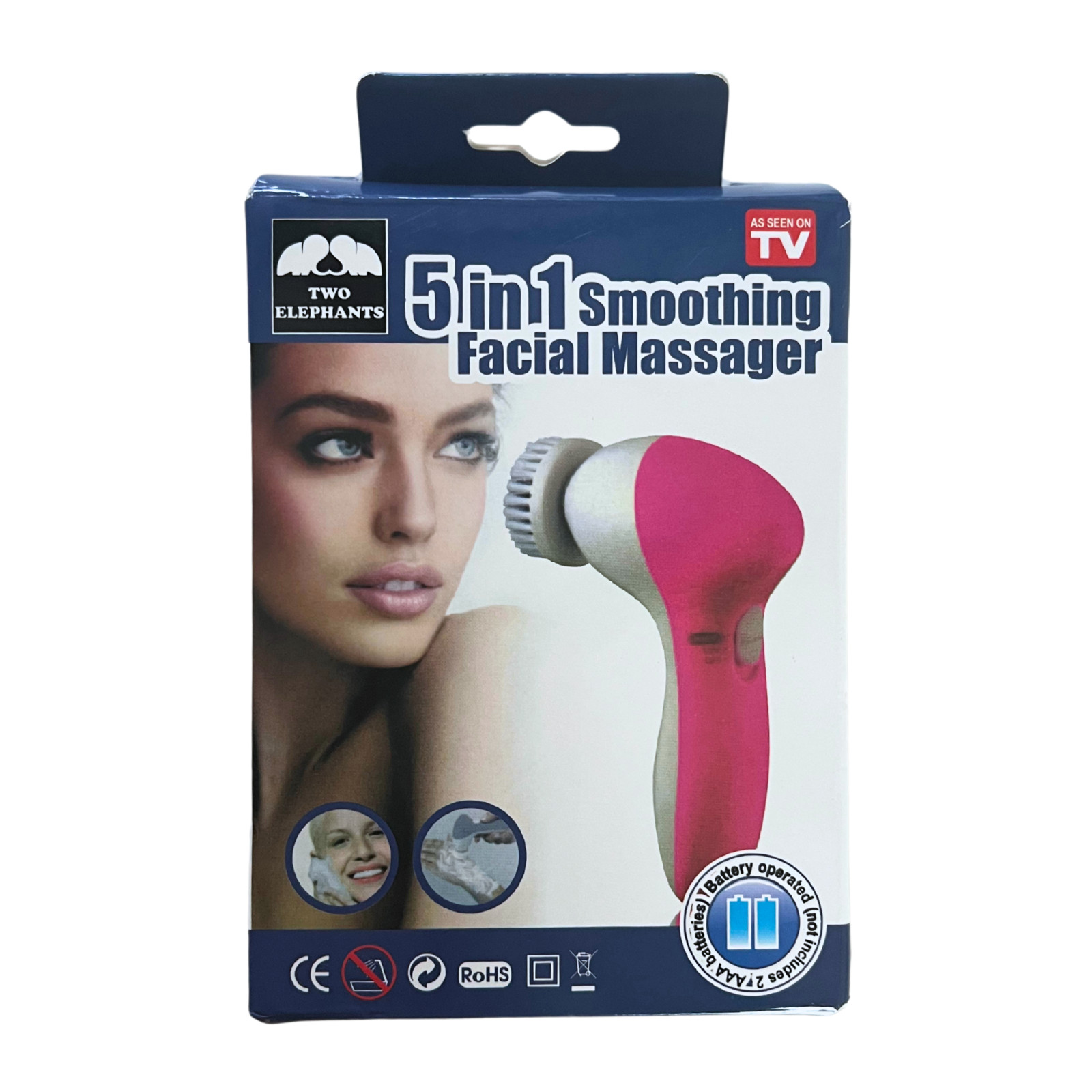 Electric Face Brush Cleaner 5 Detachable Face Cleansing Brushes NEW