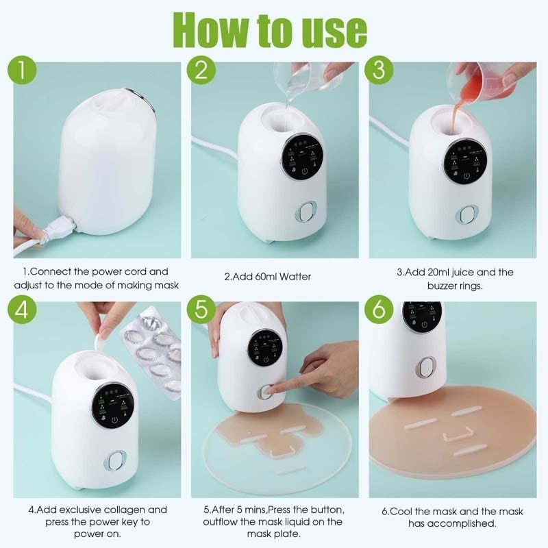 Facial Mask Making Machine Set Silent Beauty Facial Spa Touchscreen Version Home