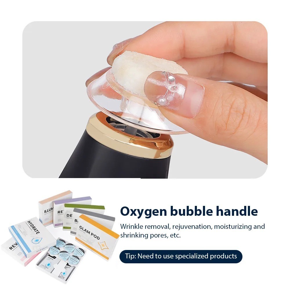Design Co2 Bubble Oxygenation Capsules Pods Rechargeable Oxygen Facial Pen New