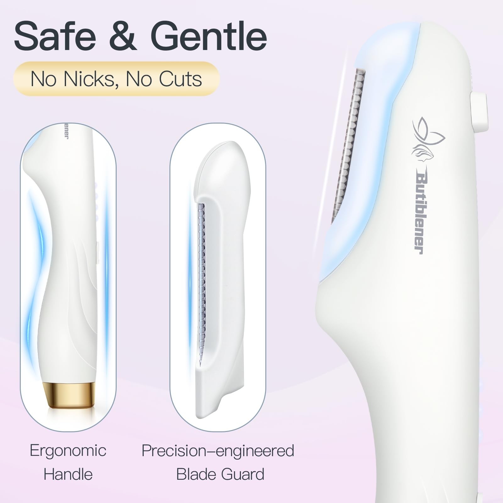 Sonic Dermaplane Tool for Women – Face Shaver & Peach Fuzz Remover + 12 Blades