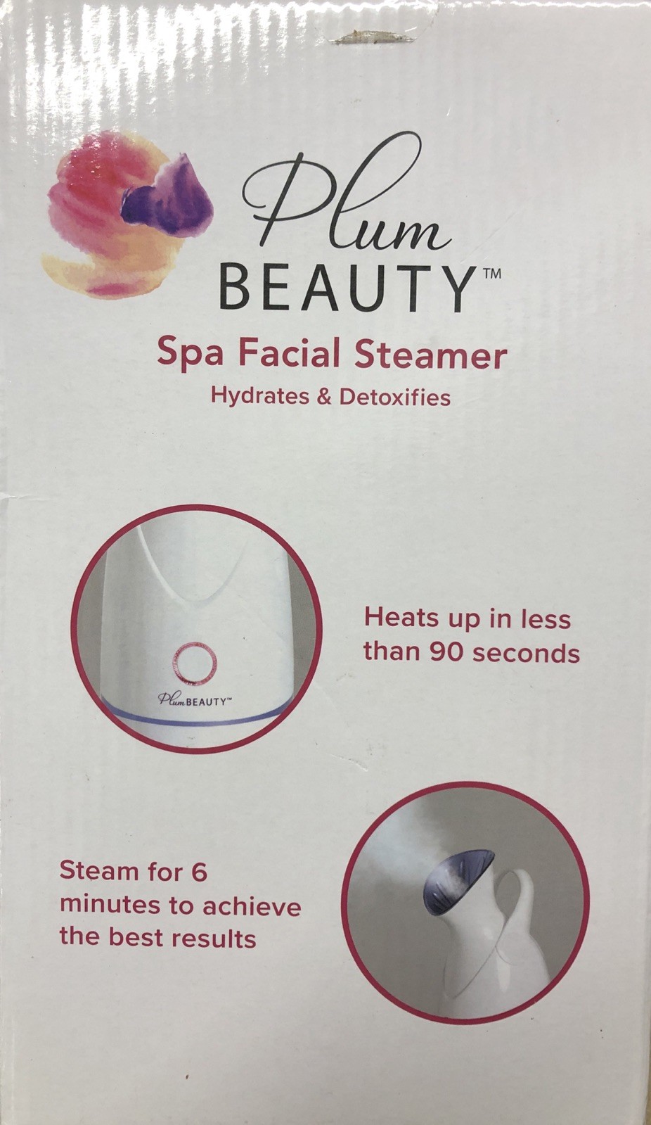 Plum Beauty Spa Facial Steamer Deep Cleaning Hydrates & Detoxifies Factory seal