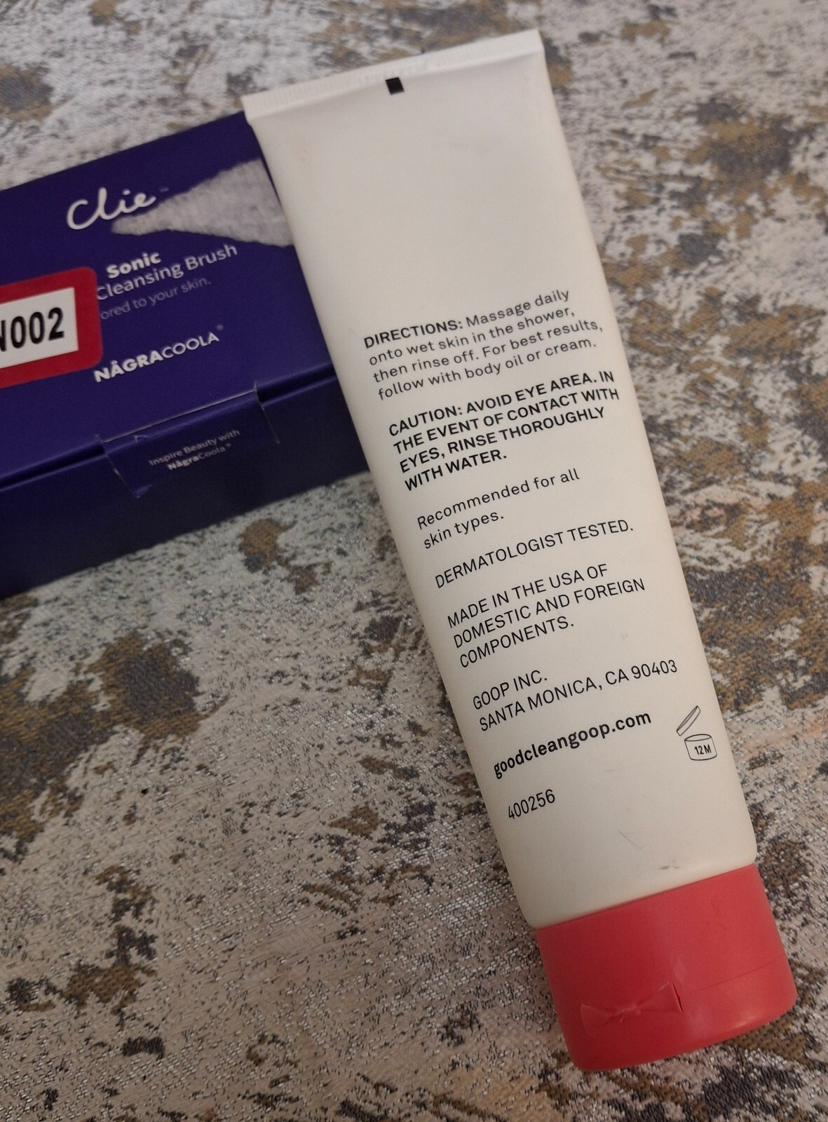 NagraCoola CLIE Sonic Facial Cleansing Brush w/ Goop Beauty Scrub