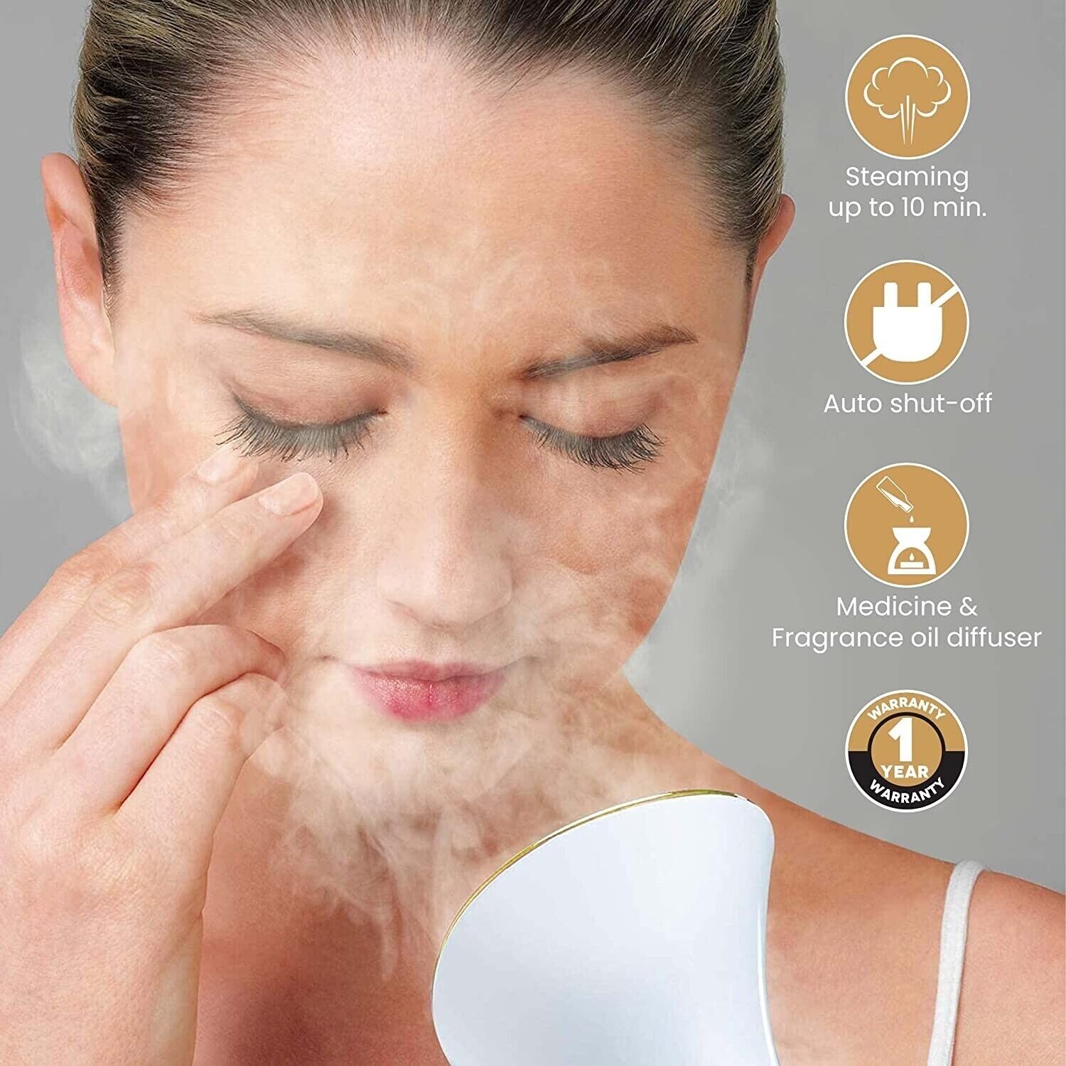 Facial Steamer With Nano Ionic Hot Steaming Technology, Hot Mist Moisturizing