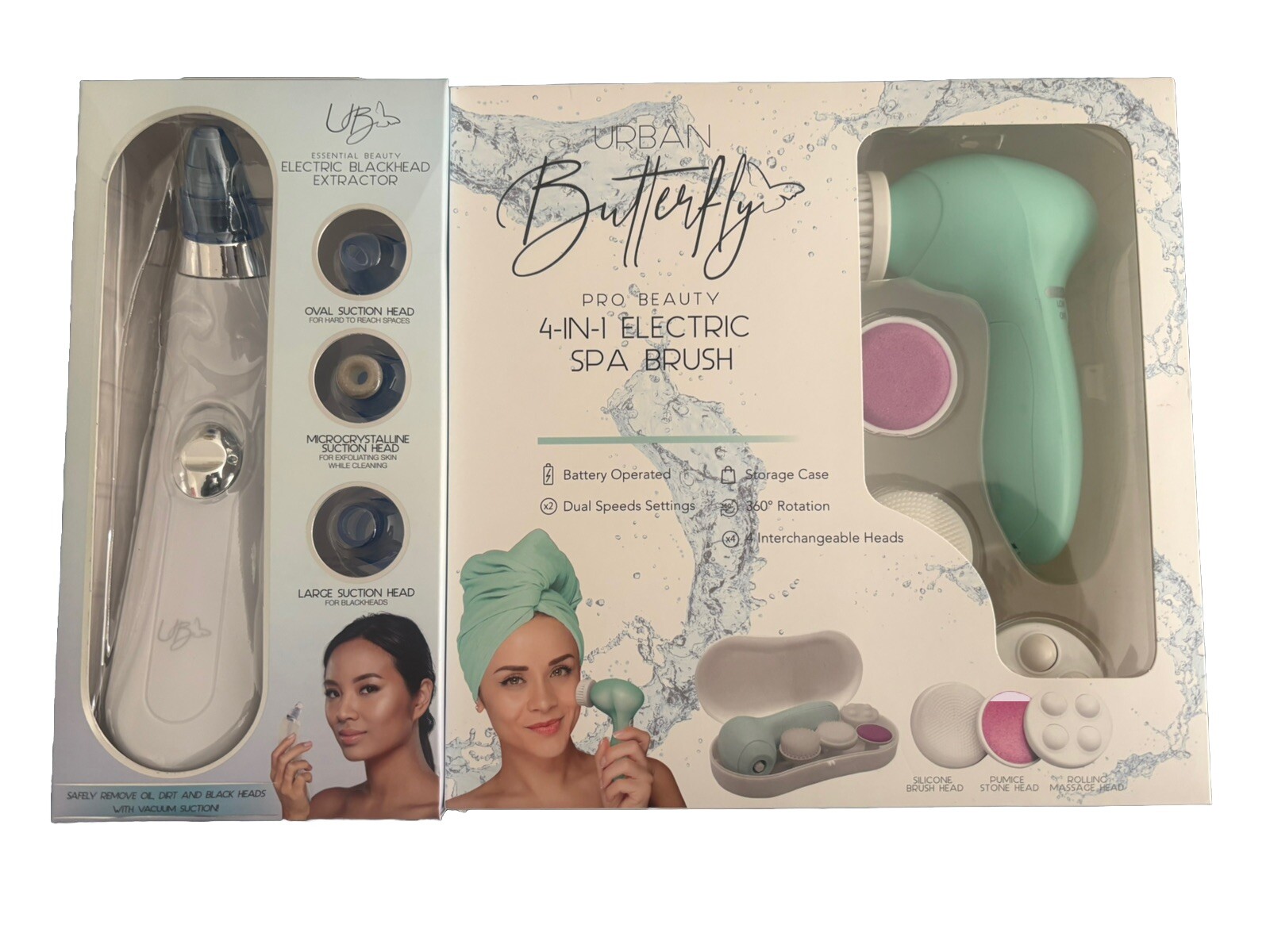 Urban Butterfly Blackhead/4-in1 Spa Brush Set