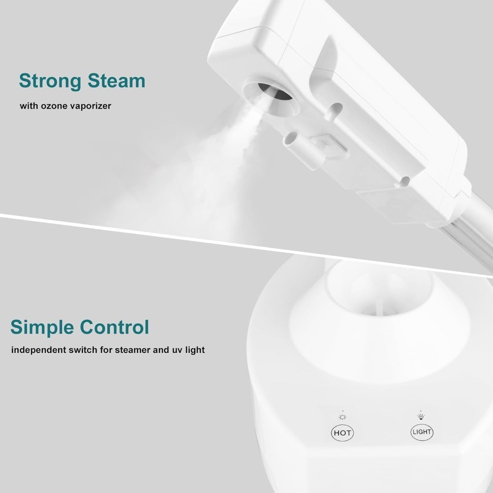 Professional Facial Steamer with 5X Magnifying Lamp & Touch Screen, Esthetician