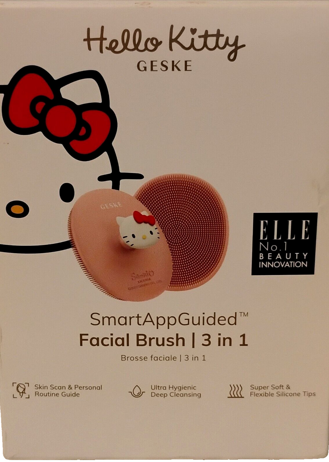 GESKE Hello Kitty Facial Brush 3 in 1 – Gentle Cleansing – Facial Brush