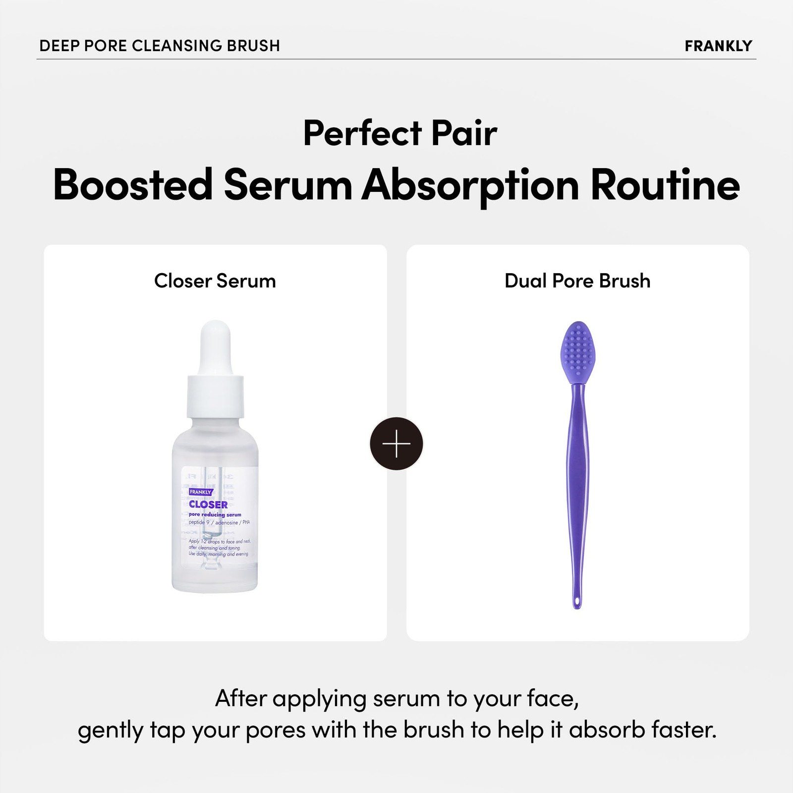 FRANKLY Pore Cleansing Silicone Face Brush | Gentle Facial Exfoliator Purple