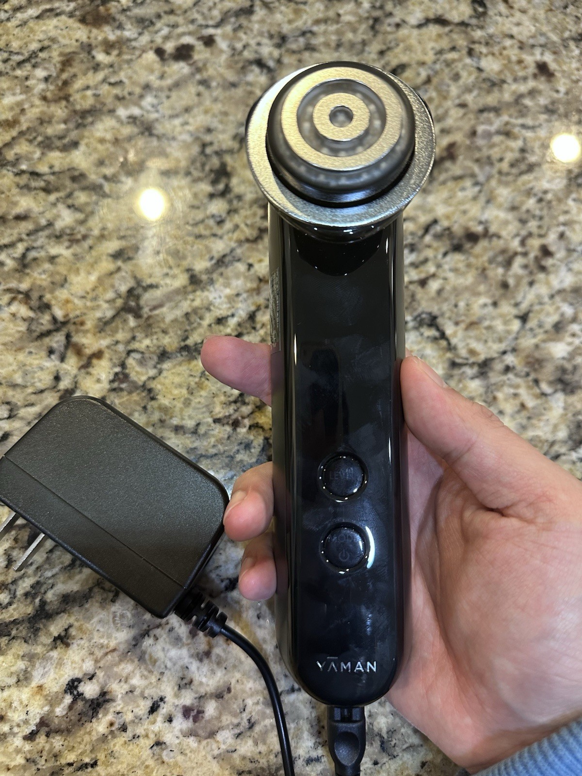 YA-MAN Premium Facial Roller Massager EMS Lift Black Open Box – Never Used!