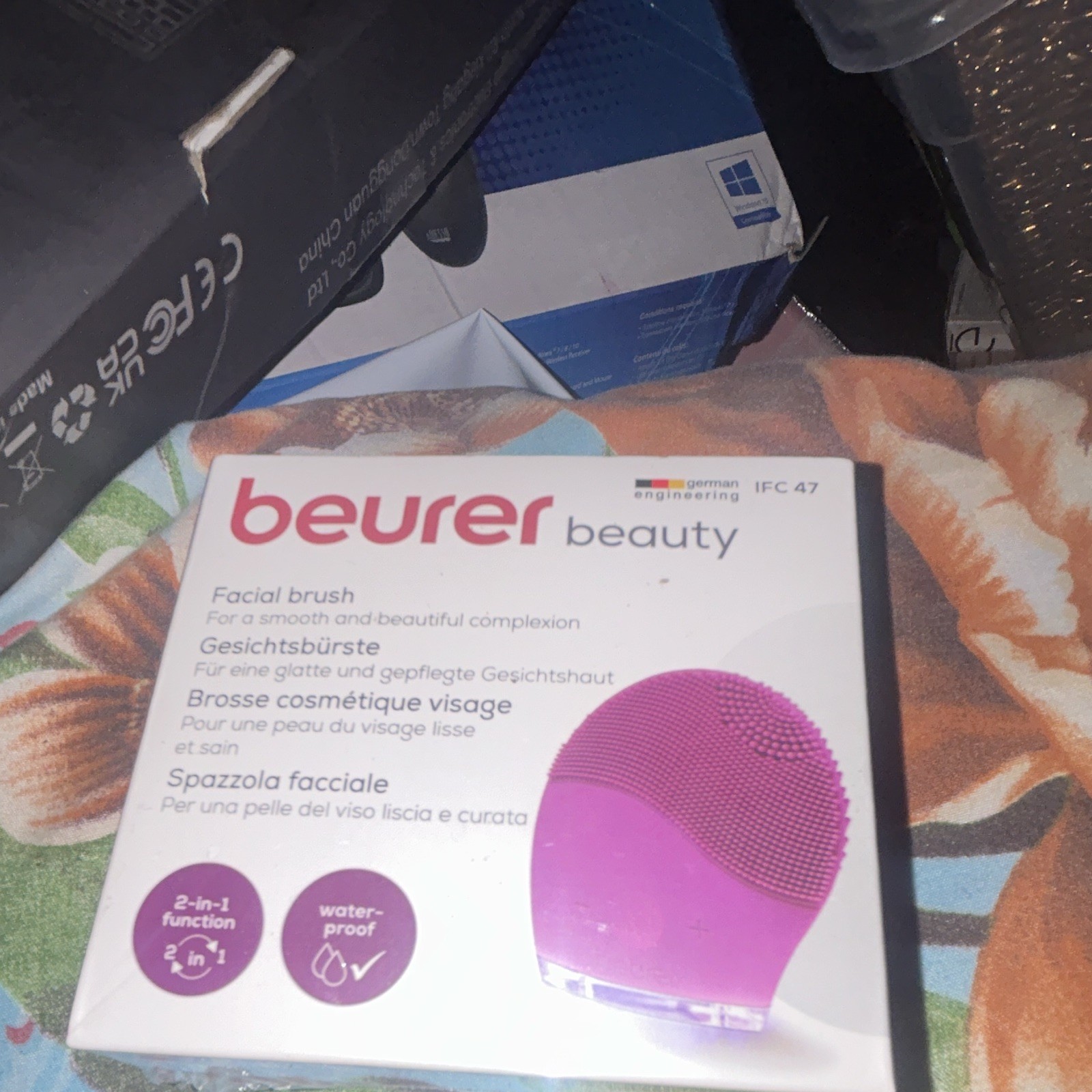 Beurer IFC 47 Electric Facial Brush Waterproof Rechargeable Pink 15 Speed