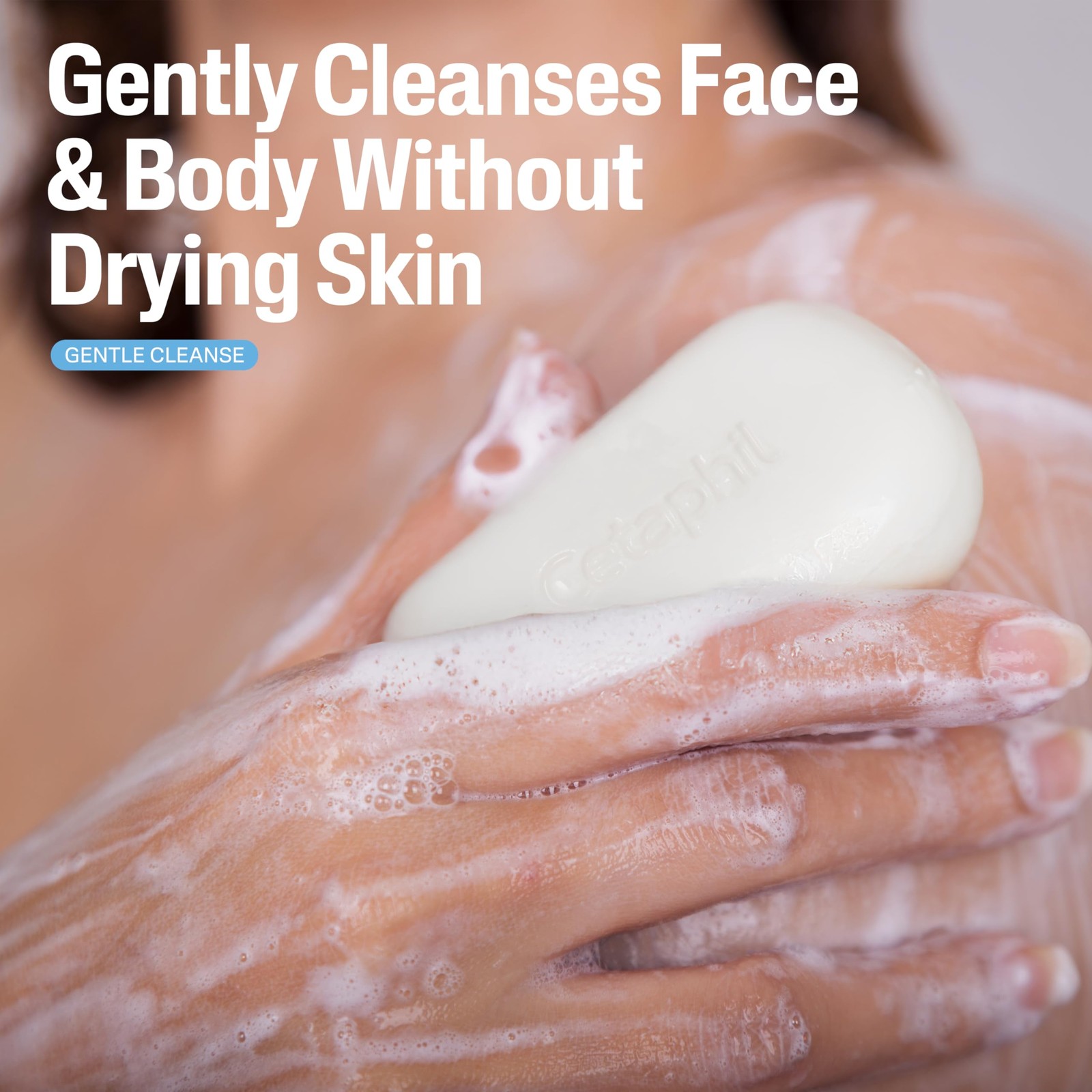 Cetaphil Gentle Cleansing Face and Body Bar, 4.5 Ounce (Pack of 6), white