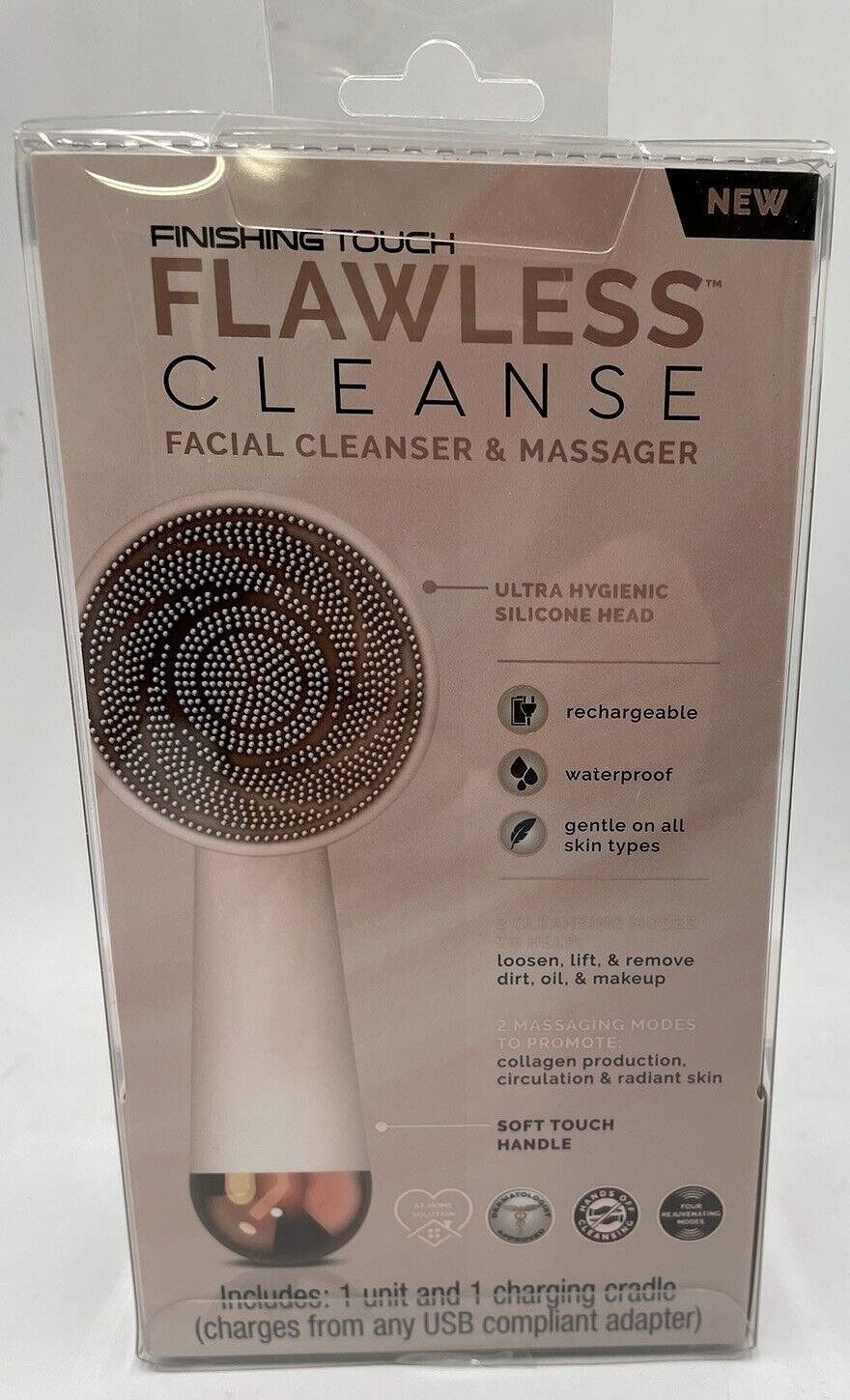 Finishing Touch Flawless Cleanse Facial Cleanser & Massager Rechargeable