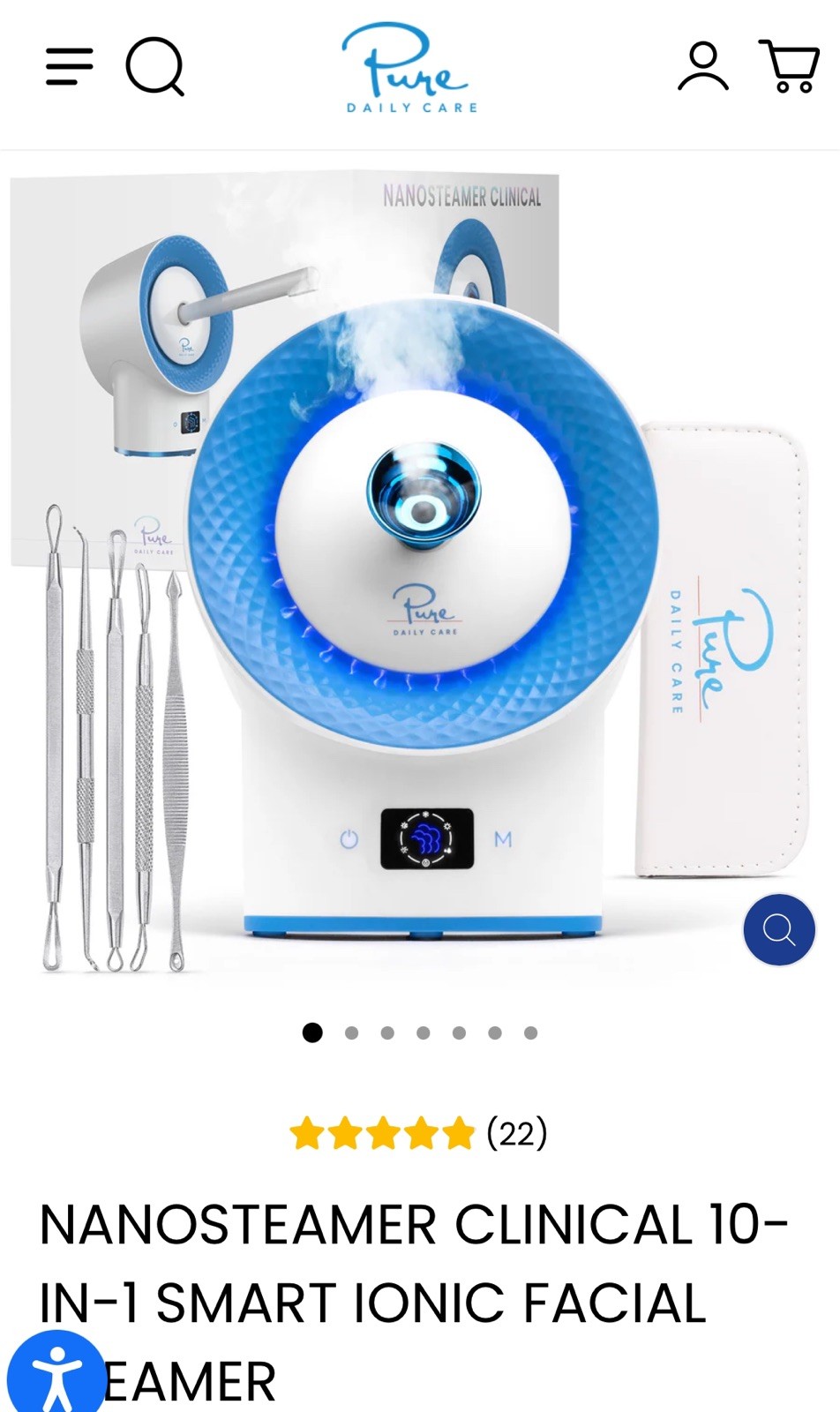 NanoSteamer Clinical – 10-in-1 Smart Steam Dermatology Grade Facial Steamer